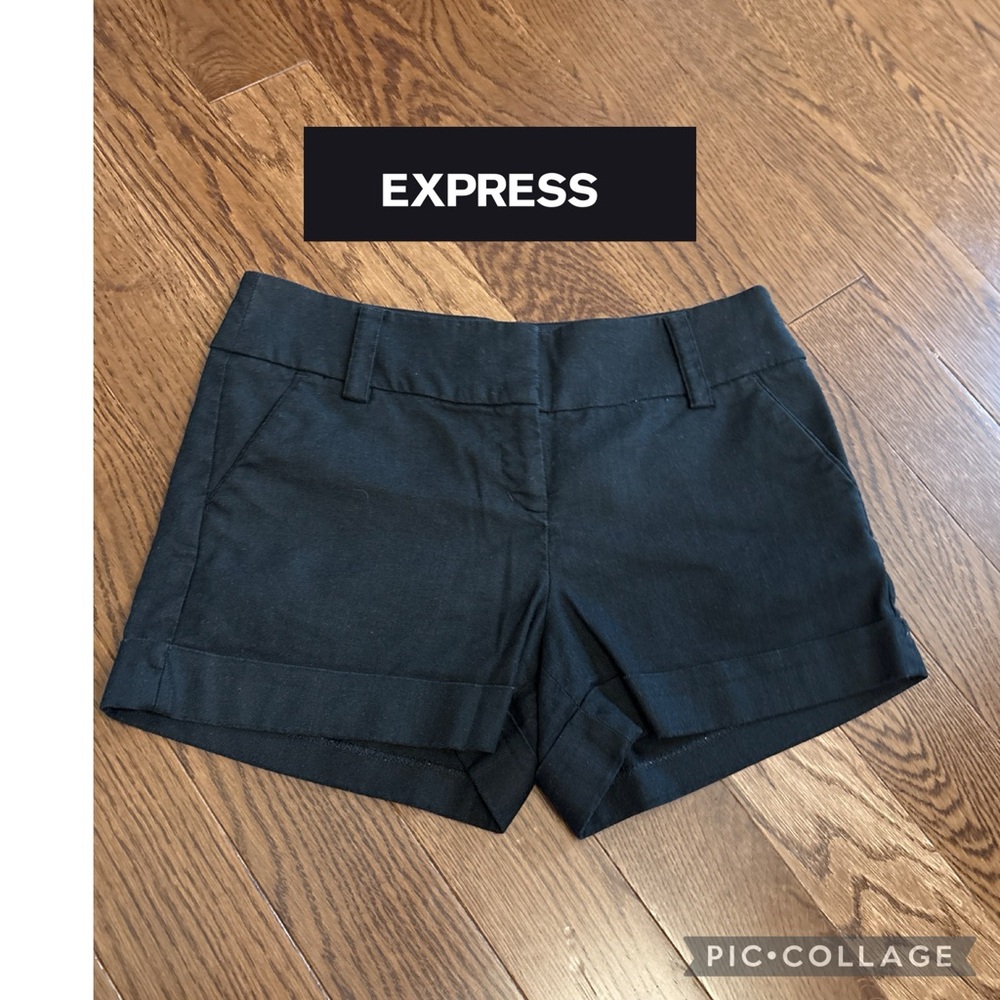 Express Women's Black linen Shorts 3” inseam
